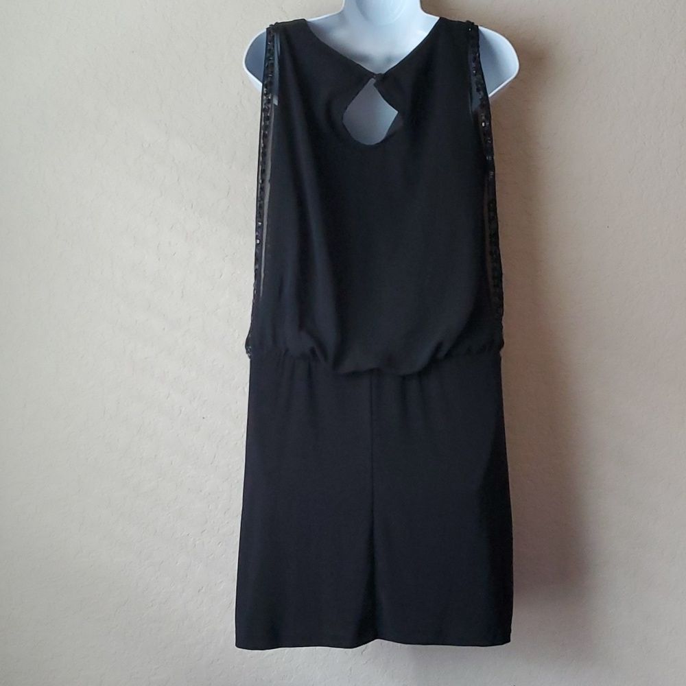 Scarlett Nite Black Beaded Sleeveless Blouson Cocktail Dress Size 12 - Picture 6 of 10